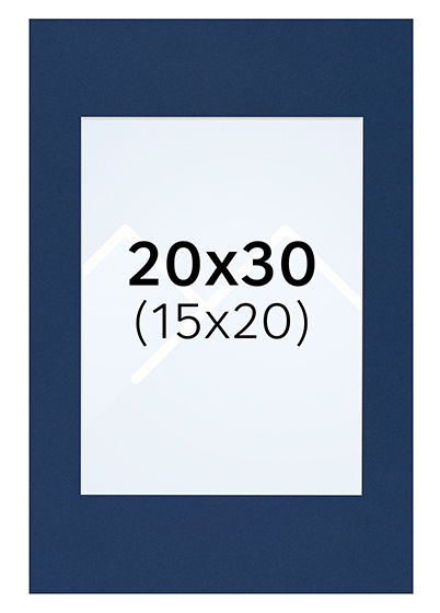 Interart Passepartout - Blå, 15x20, 20x30