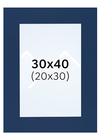 Interart Passepartout - Blå, 20x30, 30x40