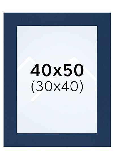 Interart Passepartout - Blå, 30x40, 40x50