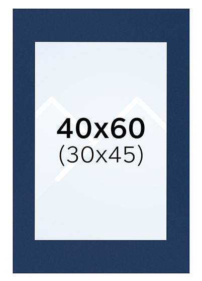 Interart Passepartout - Blå, 30x45, 40x60