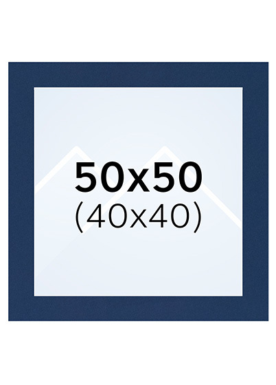 Interart Passepartout - Blå, 40x40, 50x50