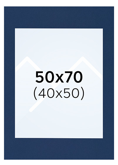 Interart Passepartout - Blå, 40x50, 50x70