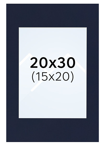 Interart Passepartout - Indigo, 15x20, 20x30