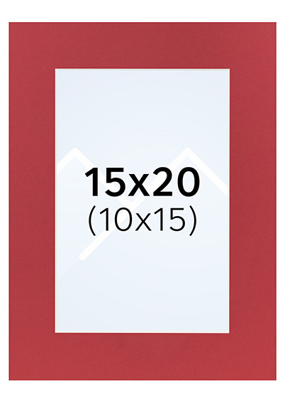 Interart Passepartout - Lys rød, 10x15, 15x20