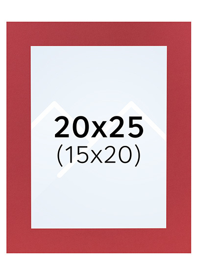 Interart Passepartout - Lys rød, 15x20, 20x25