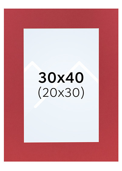 Interart Passepartout - Lys rød, 20x30, 30x40