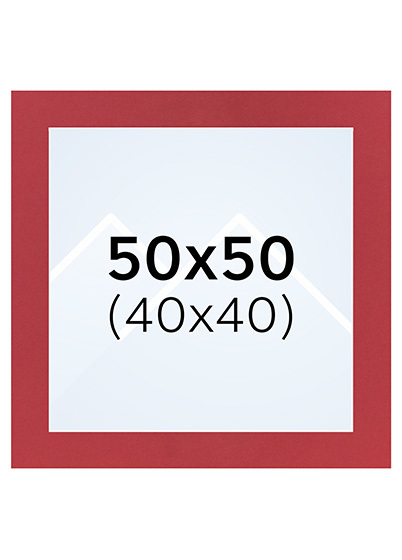 Interart Passepartout - Lys rød, 40x40, 50x50