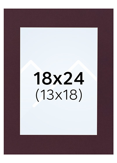 Interart Passepartout - Vinrød, 13x18, 18x24