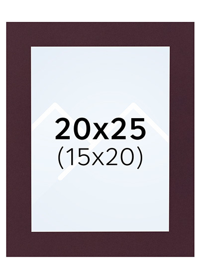 Interart Passepartout - Vinrød, 15x20, 20x25