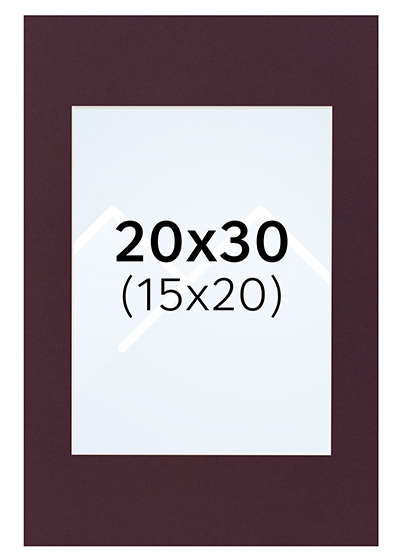 Interart Passepartout - Vinrød, 15x20, 20x30