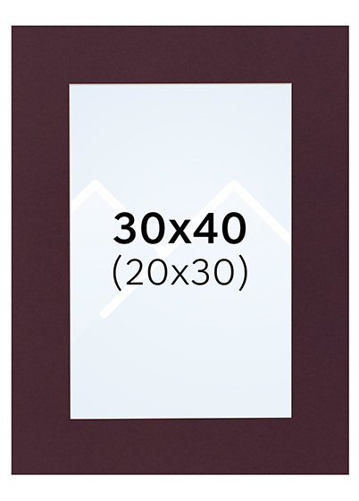 Interart Passepartout - Vinrød, 20x30, 30x40