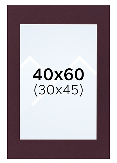 Interart Passepartout - Vinrød, 30x45, 40x60