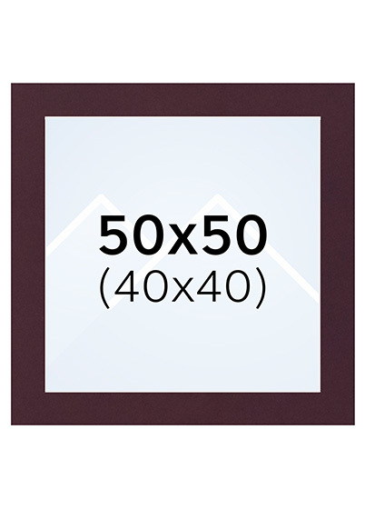 Interart Passepartout - Vinrød, 40x40, 50x50
