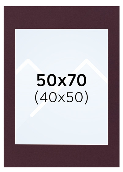 Interart Passepartout - Vinrød, 40x50, 50x70