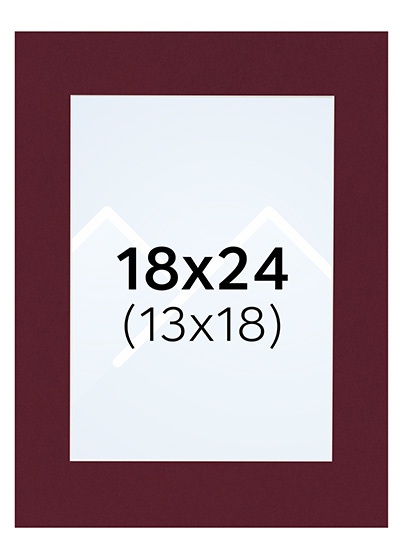 Interart Passepartout - Teglrød, 13x18, 18x24
