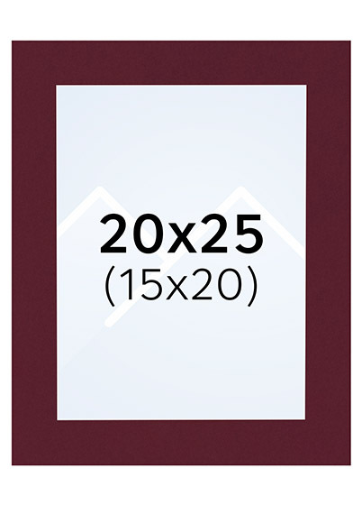 Interart Passepartout - Teglrød, 15x20, 20x25