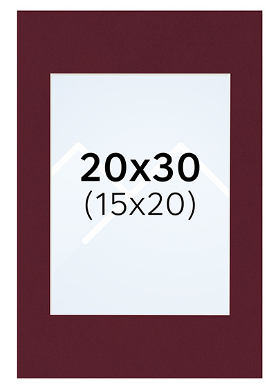 Interart Passepartout - Teglrød, 15x20, 20x30