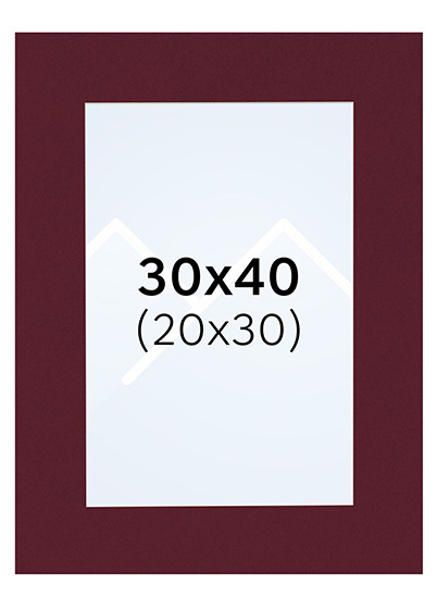 Interart Passepartout - Teglrød, 20x30, 30x40