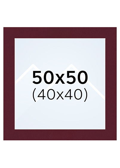 Interart Passepartout - Teglrød, 40x40, 50x50