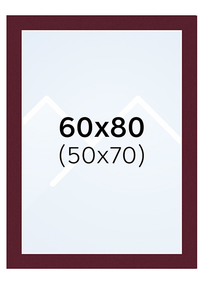 Interart Passepartout - Teglrød, 50x70, 60x80