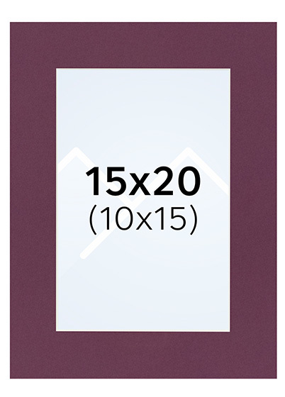 Interart Passepartout - Granatrød, 10x15, 15x20