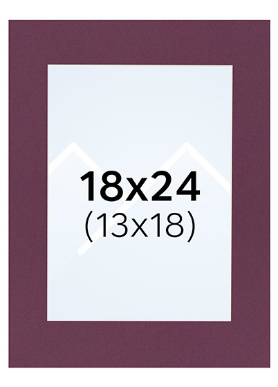Interart Passepartout - Granatrød, 13x18, 18x24