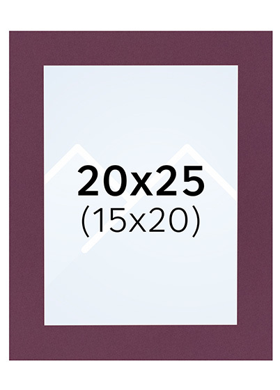 Interart Passepartout - Granatrød, 15x20, 20x25