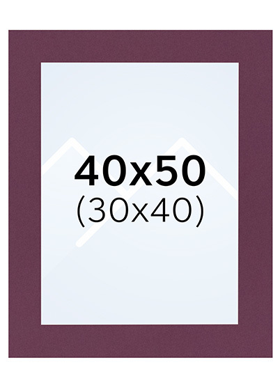 Interart Passepartout - Granatrød, 30x40, 40x50