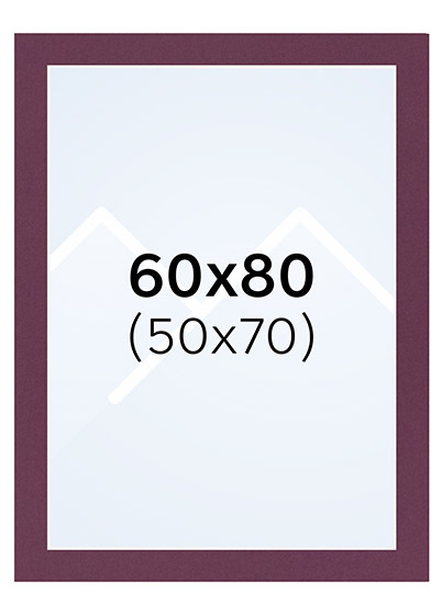 Interart Passepartout - Granatrød, 50x70, 60x80