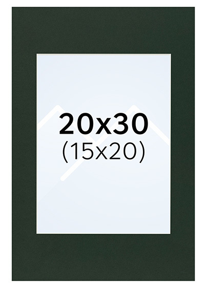 Interart Passepartout - Salviegrønn, 15x20, 20x30