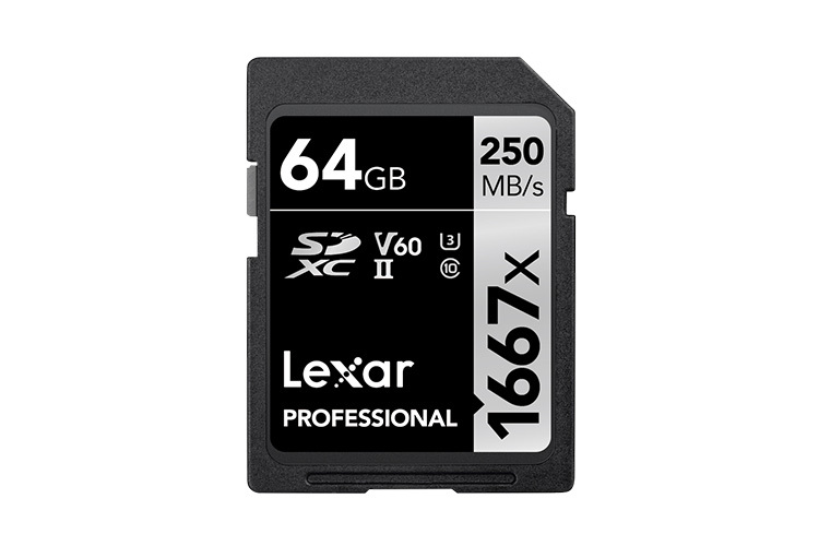 Lexar Pro 1667X SDXC UHS-II U3 (V60) R250/W120 64GB Lexar Pro 1667X SDXC UHS-II U3 (V60) R250/W120 64GB
