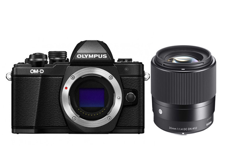 Olympus OM-D E-M10 Mark II Hus Sort + Sigma 30mm f/1.4 DC DN Contemporary