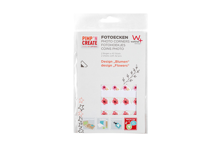 Walther Fotohjørner Blomster 84pk Walther Fotohjørner Blomster 84pk