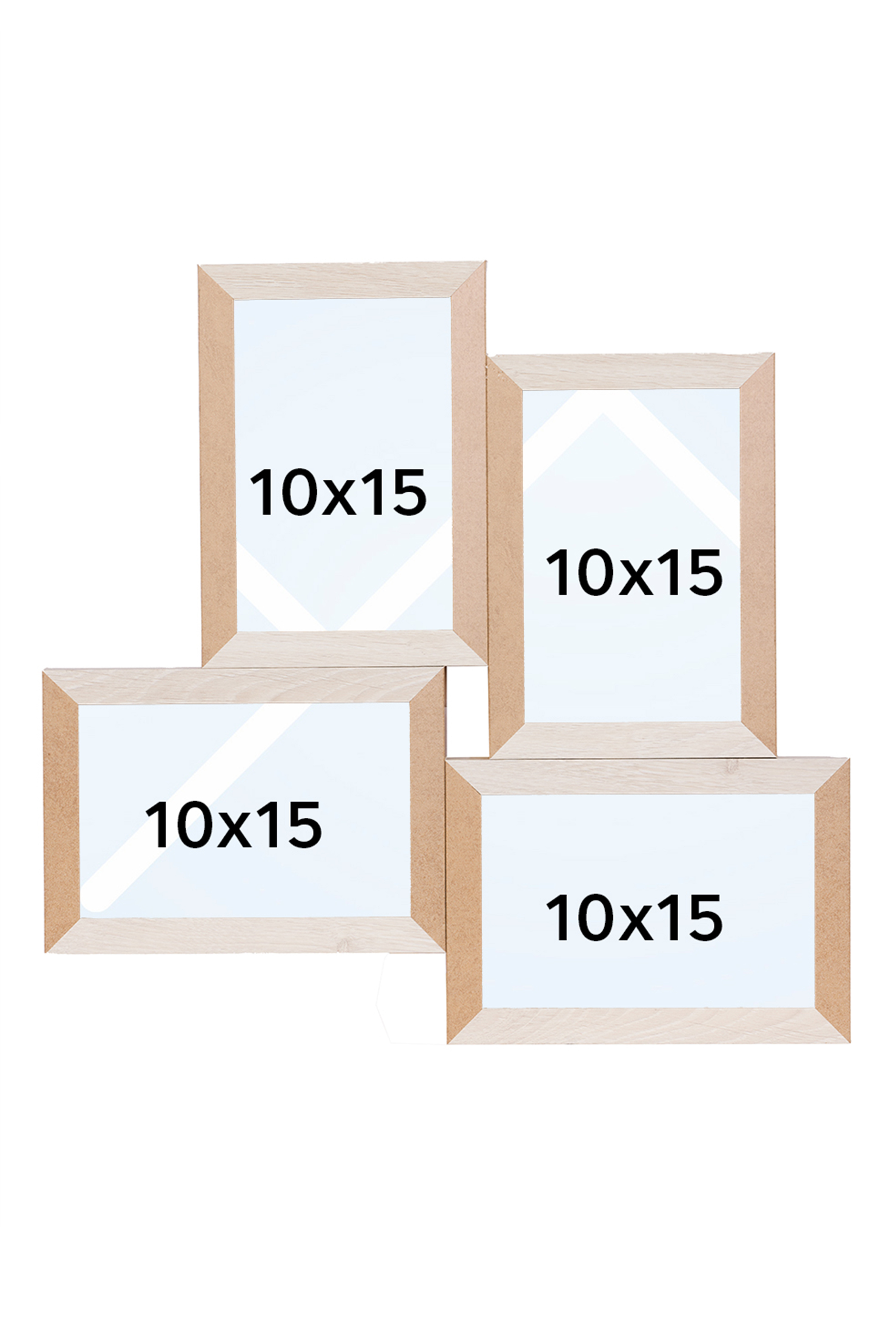 ZEP Italia Vercelli Collage Bilderamme - Naturlig tre & Hvit, 10x15 x4