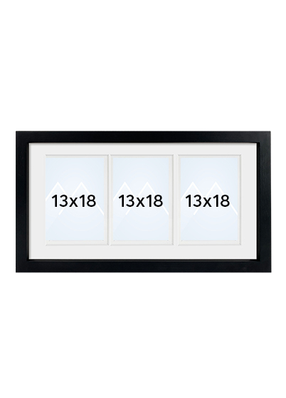 Focus Dahlia Collageramme - Svart, 24x49, 13x18 x3