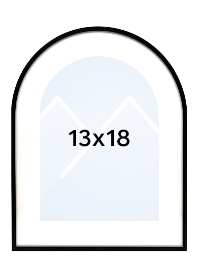 Focus Aster Arch Bilderamme - Svart, 13x18