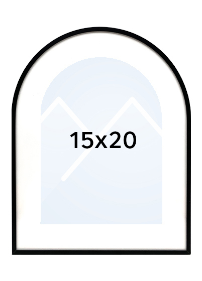 Focus Aster Arch Bilderamme - Svart, 15x20