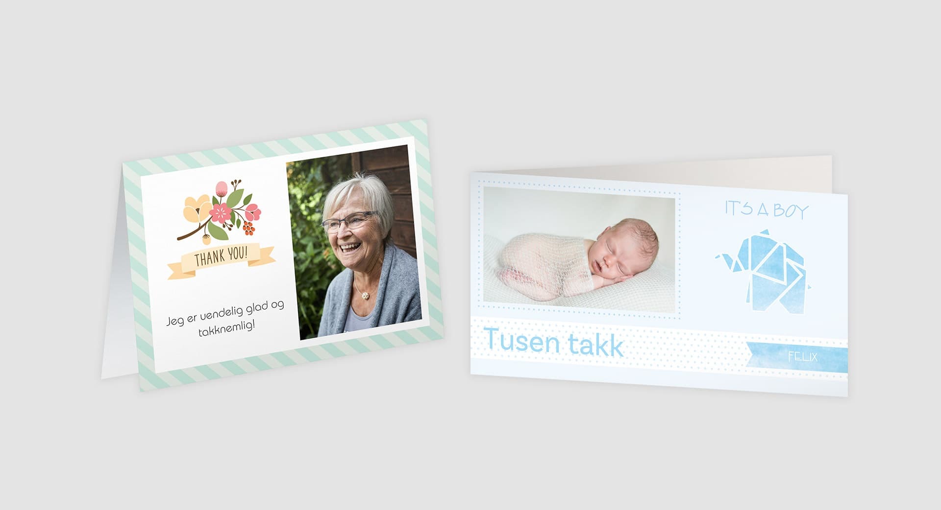 Takkekort med ett eller flere bilder