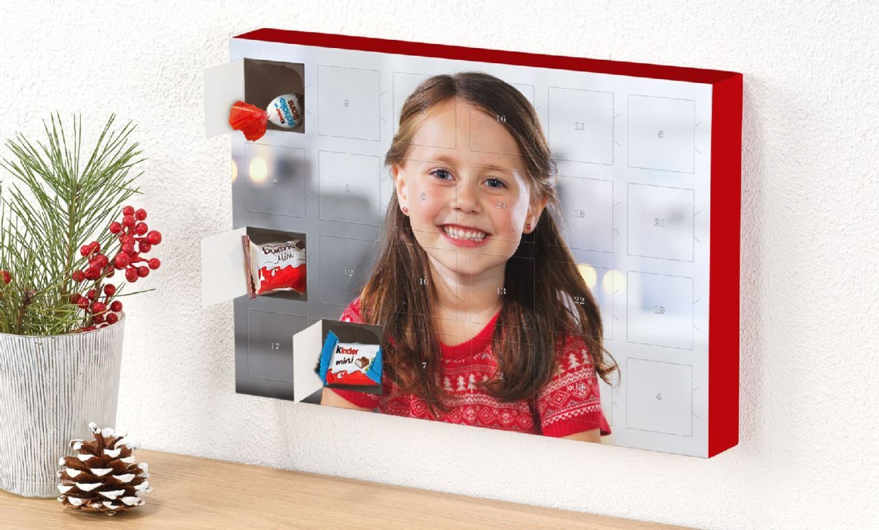 Adventskalender med Kinder sjokolade Adventskalender med Kinder sjokolade