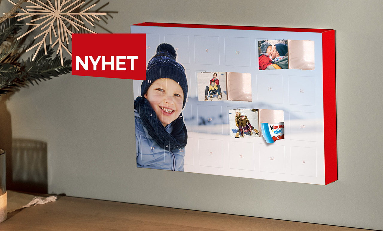 Adventskalender med Kinder sjokolade og bilder Adventskalender med Kinder sjokolade og bilder