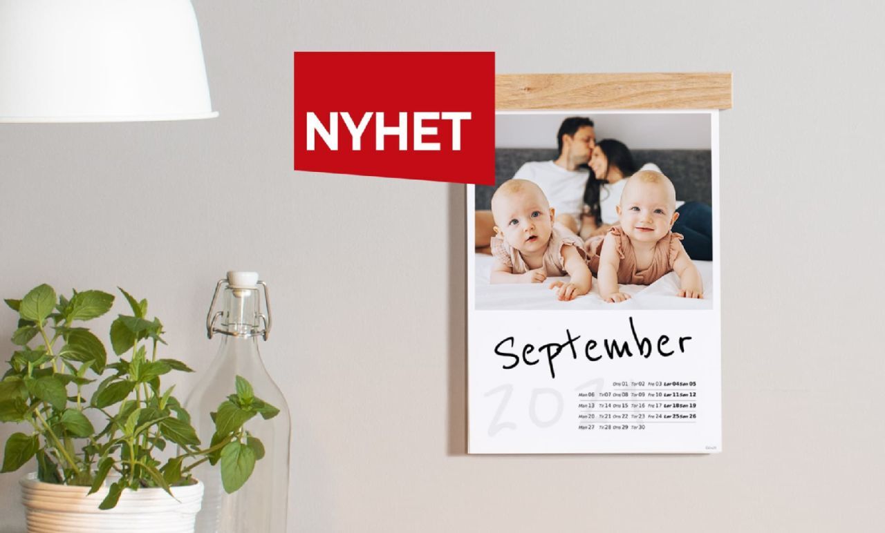 Veggkalender med trelist Veggkalender med trelist