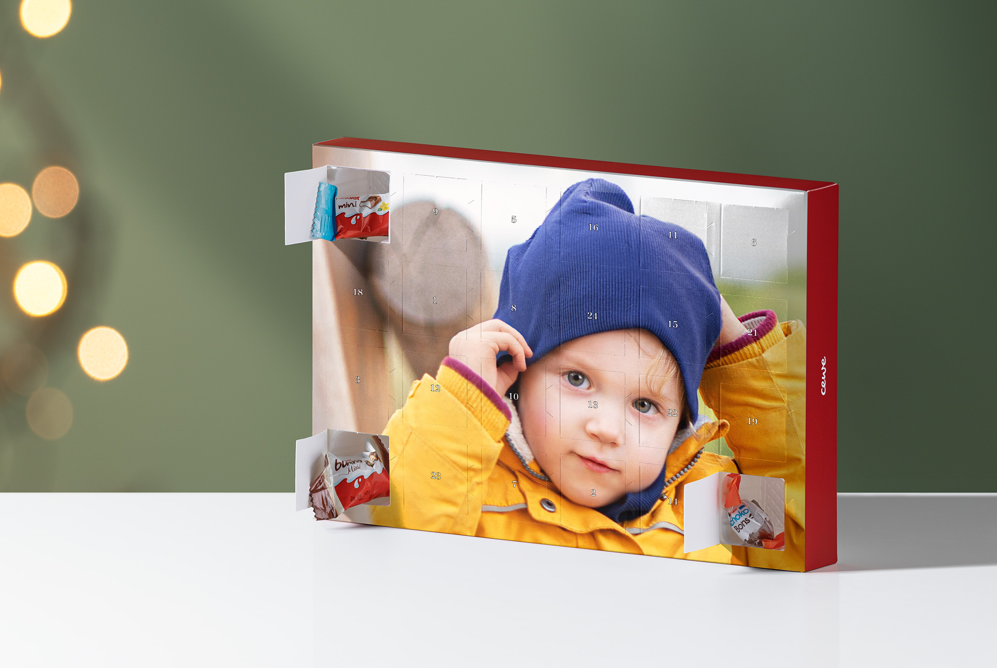 Adventskalender med Kinder sjokolade Adventskalender med Kinder sjokolade