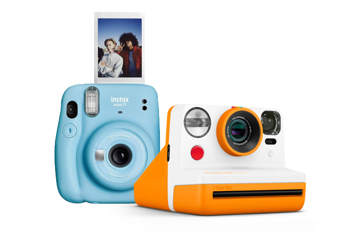 Instax- og Polaroid-kamera